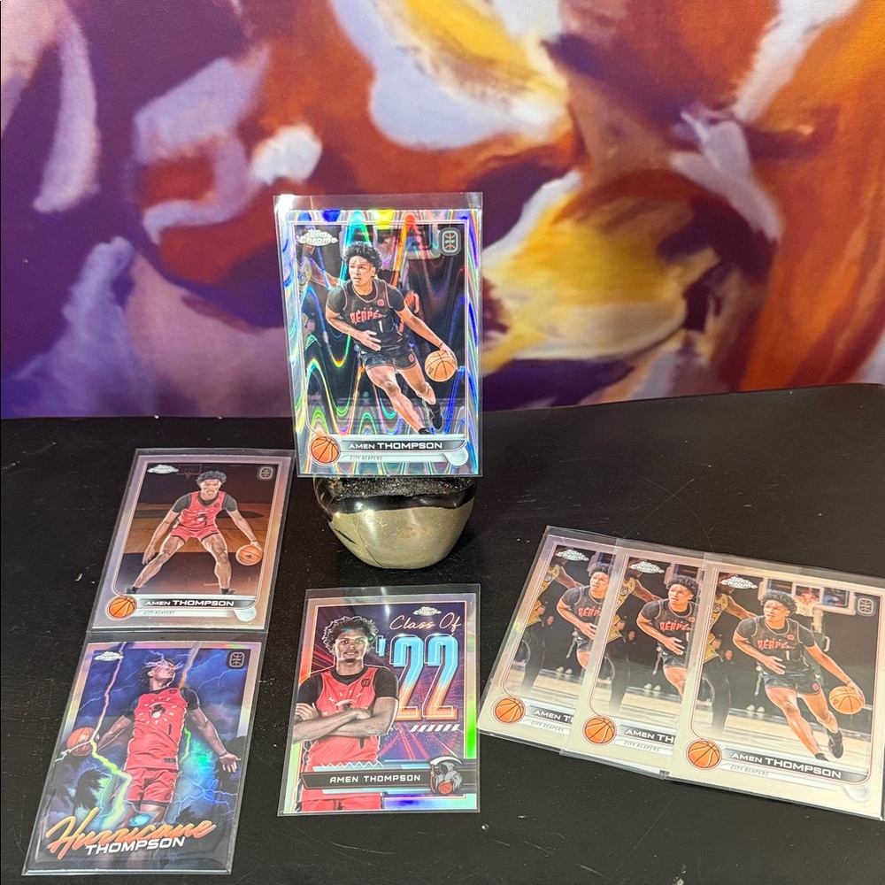 Amen Thompson - Topps Chrome OTE 2022/23 - Lot of (7) Gem Mint 10